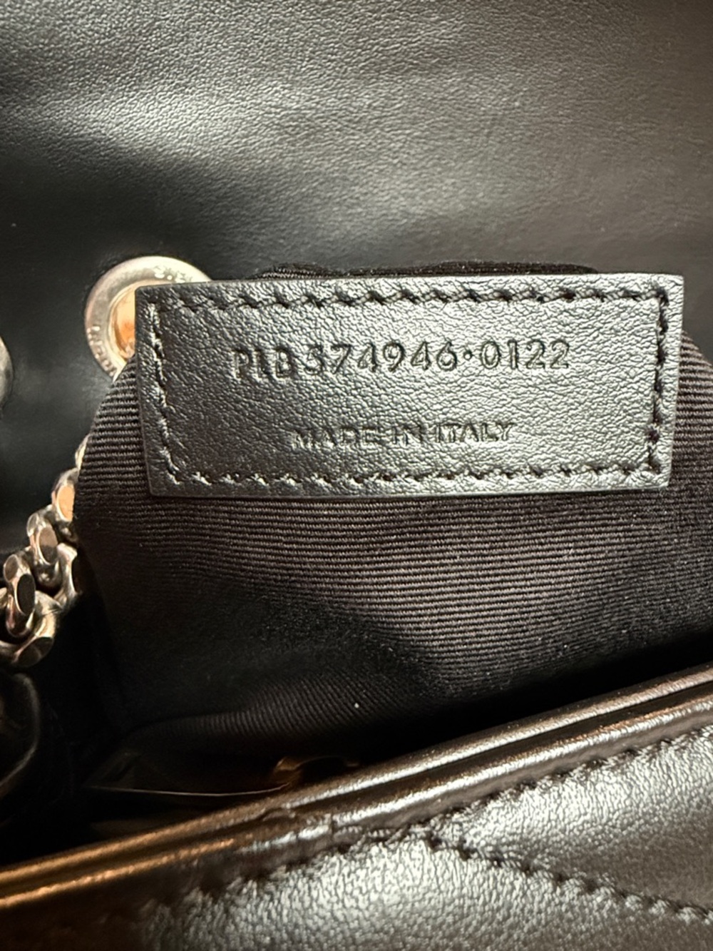 Saint Laurent Black Chevron Quilted Leather Envelope Crossbody with Silver YSL - Picture 2 of 14